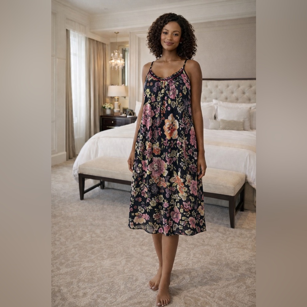 Morgan Taylor Floral Intimates Nightgown
Size M - Midi-length